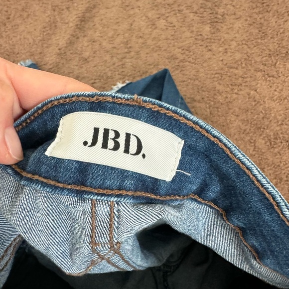 JBD Just Black Denim Jeans High Rise Skinny Raw Hem Medium Wash 25 - Picture 3 of 8